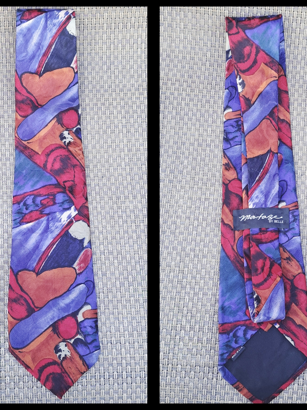 Morfage by Belle Multicolor Abstract Silk Tie | Necktie